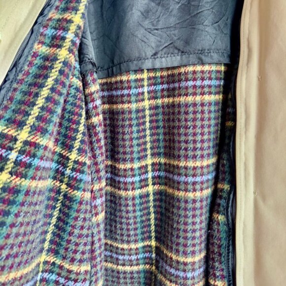 Vintage London Fog Tan Winter Trench Coat Wool Liner - Picture 10 of 14